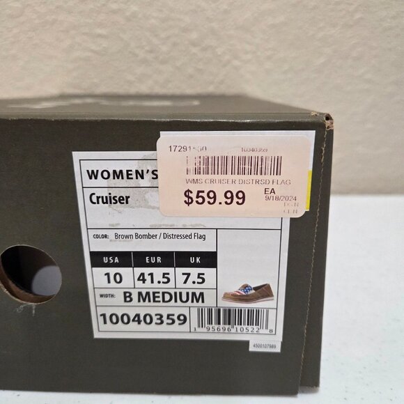 Ariat Shoes Women's Size 10 Leather Loafer Slip On Canvas Cruiser New In Box - Picture 11 of 12